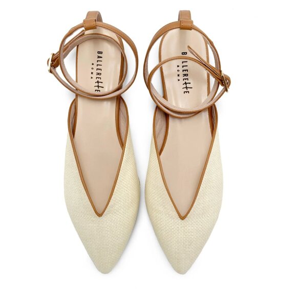 Ballerette Campitelli Summer beige raffia mule shoes size 40 NWT never worn - Picture 1 of 3